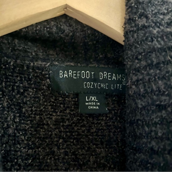 Barefoot Dreams CozyChic Lite Circle Cardigan in Carbon sz L/XL - Picture 4 of 5